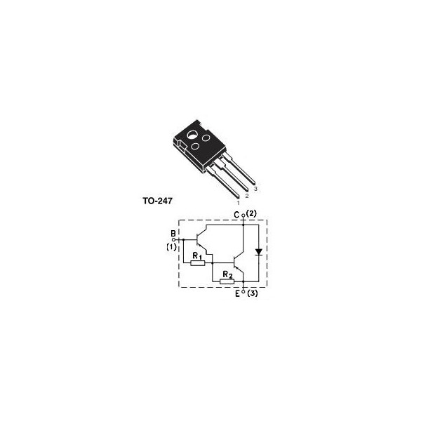 Tranz.P-Darl 100V 10A125W TO218 - TRBDV64B