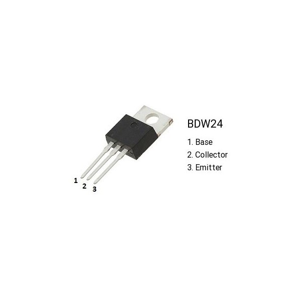 Tranz. P-Darl+Di 45V 6A 50W TO220 - TRBDW24