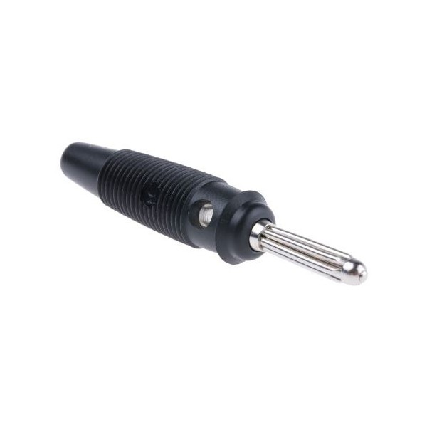 Utikač banana 4mm,BUELA 20K  crna - UTB4M5CN
