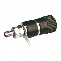 Utičnica ban. 4mm 25A crna 
