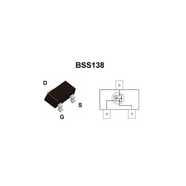N-Fet 50V 0,2A 3,5R 0,36W  SOT23 - TRBSS138