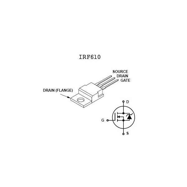Tranz. MOS-N-FET 200V 3,3A 40W TO220 - TRIRF610