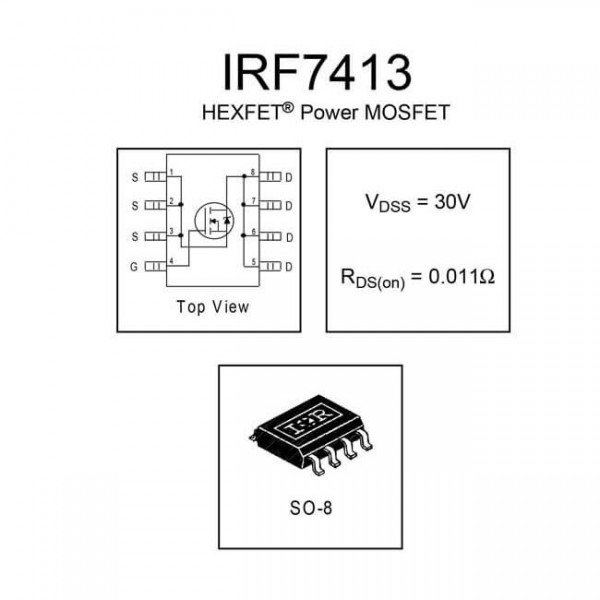 N-Ch 30V 13A 2,5W 0,011R SO8 - TRIRF7413