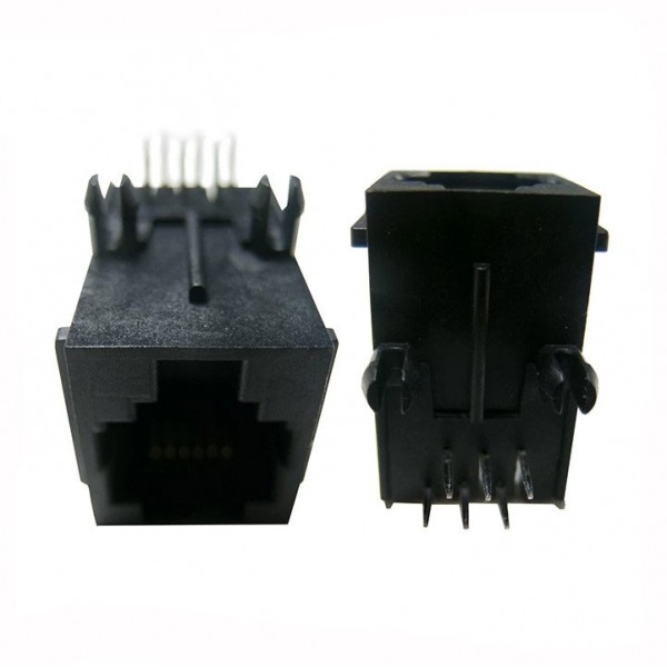 RJ12, UTP 6/4 F print pod uglom sivi - UTTP6P