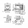 Modularna utičnica RJ45 print 90° 8-pin compl. - UTTP8PM