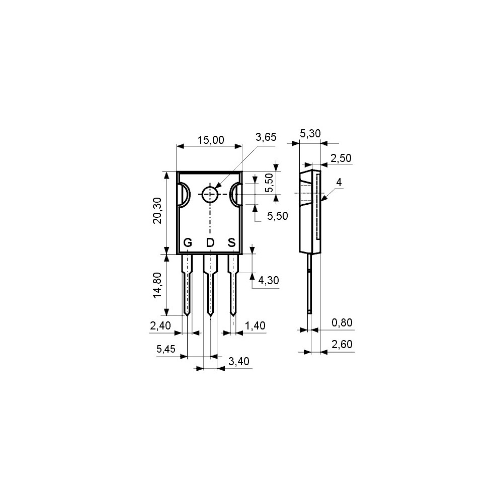 N-Ch+Z-Dio 800V 19A 350W 0,38R TO247 - TRSTW18NK80Z