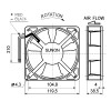 Ventilator 48V DC 120X38 EEC0384B1-G99 SUNON - VE120X3848