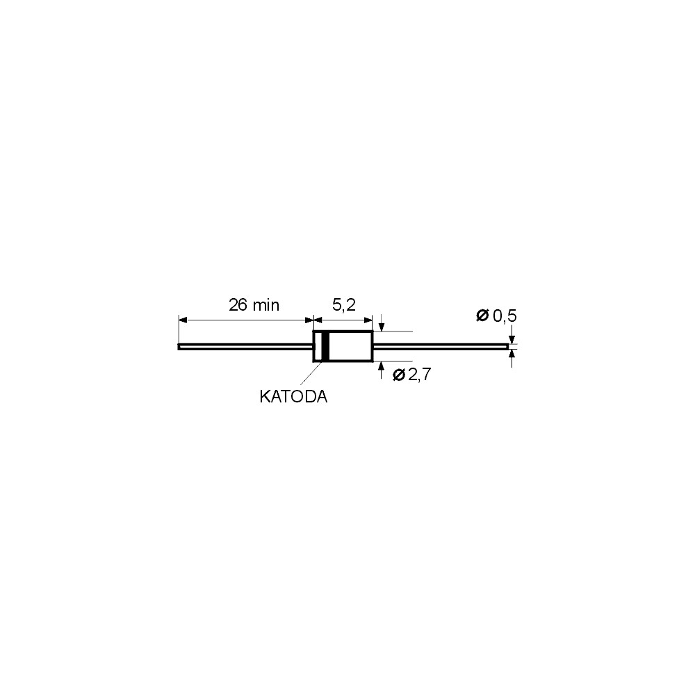 Z-Dioda 1.3W 2.7V DO41 - DIOZY2.7