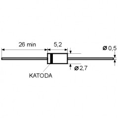 Z-Dioda 1.3W 2.7V DO41