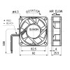 Ventilator 24VDC 92X25mm Sleeve - VE92X2524
