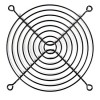Zastitna mreza vent.metal 120x120 8 O crna - VEZMM1208BK