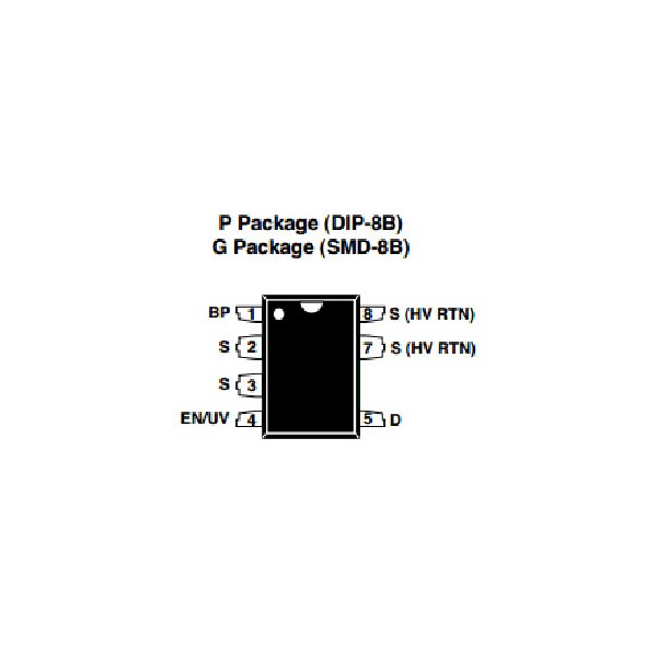  Analog switch 700V, 400mA, 5.5W, 132kHz SMD-8 - ICTNY264GN