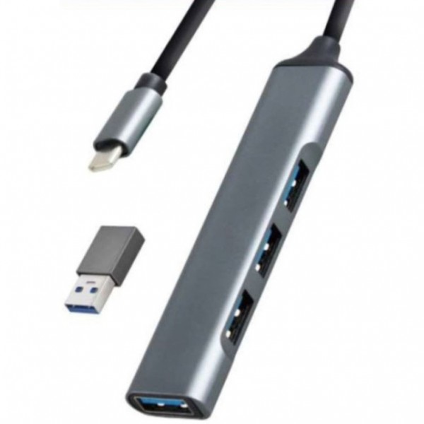 USB 3.0 USB-C+ USB-A  NA   4X HUB Aluminium - UTAUSBCHUB3