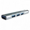 USB 3.0 USB-C+ USB-A  NA   4X HUB Aluminium - UTAUSBCHUB3