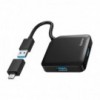 Hama USB 3.2 HUB 1:4, 5Gbit/s + USB-C adapter - UTAUSBHUBH32