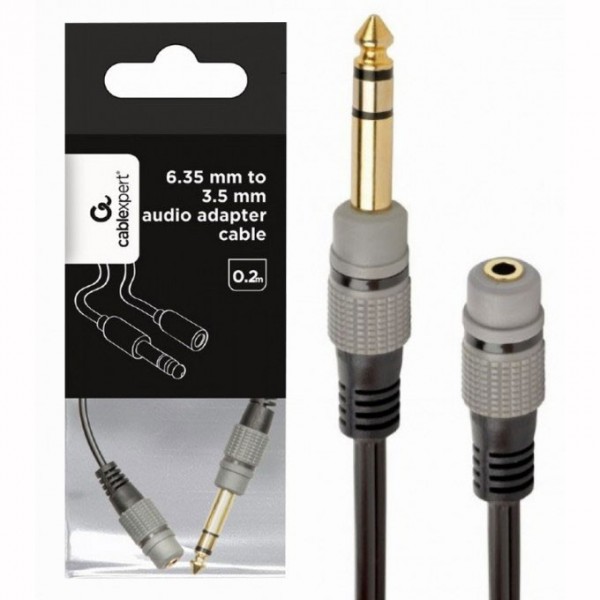 Adapter 6,35mm M st./3,5mm Ž st. sa kablom 0.2m - UTA-10K
