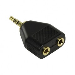 Adapter 2x3,5s.utic./3,5 s. utikač gold
