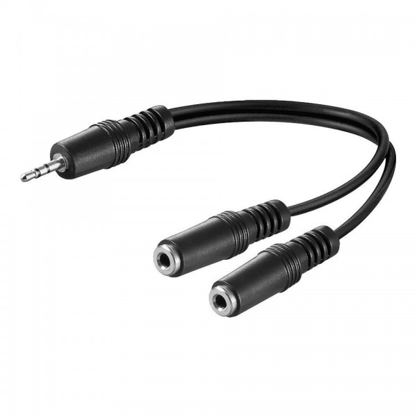 Kabl 3,5mm St. M-2X3,5mm St. F, 0,1m - UTA-11K
