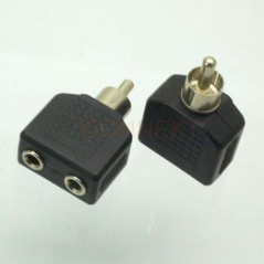 Adapter 2x3,5mm mono utičnica/Cinc utikač