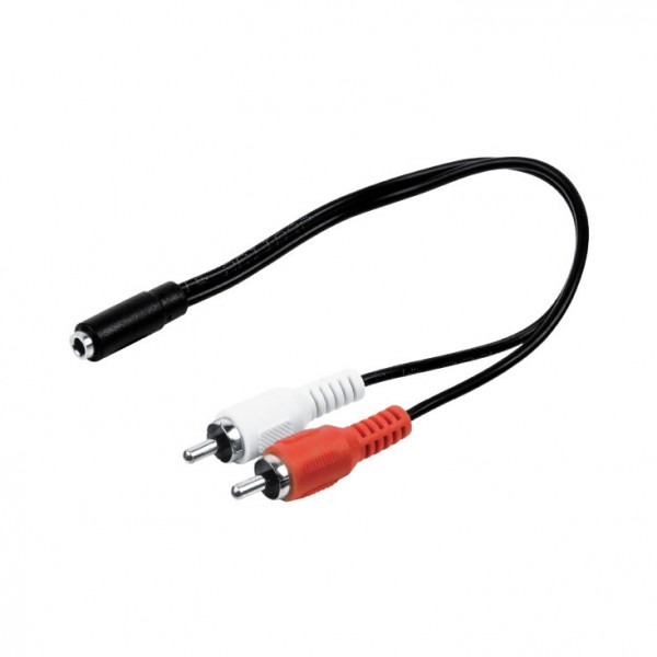 Adapter 3,5 ženski stereo/2xRCA muški  0,2m - UTA-17