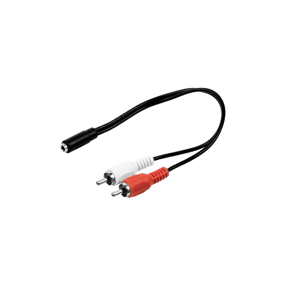 Adapter 3,5 ženski stereo/2xRCA muški  0,2m - UTA-17