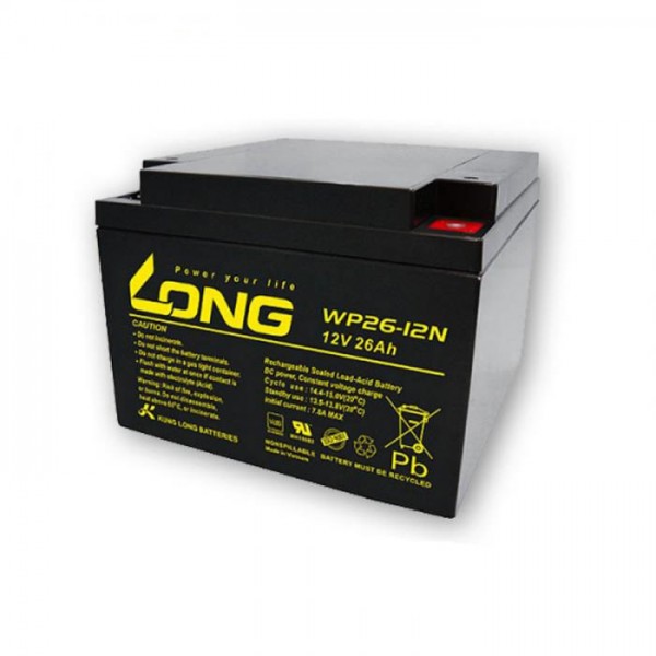 Akumulator 12V ,26Ah LONG 166x175x125 - AK12-26