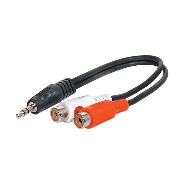Adapter 3,5 stereo utikač- 2xčinč ženskI 0,2m - UTA-22
