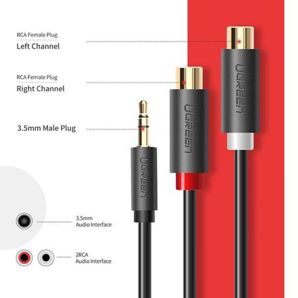 Adapter 3,5 - 2xčinč ženski 0,25m - UTA-22P