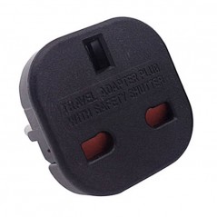 Adapter Euro utikač -UK utičnica crna boja