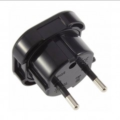 Adapter Euro utikač -UK utičnica crna boja