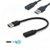 Adapter USB3.1 AM -Typ C female , kabl 10cm - UTAUSB3-12K