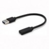Adapter USB3.1 AM -Typ C female , kabl 10cm - UTAUSB3-12K