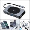Adapter TIP-C HUB 9 u 1+Wireless Punjenje - UTAUSB3-13