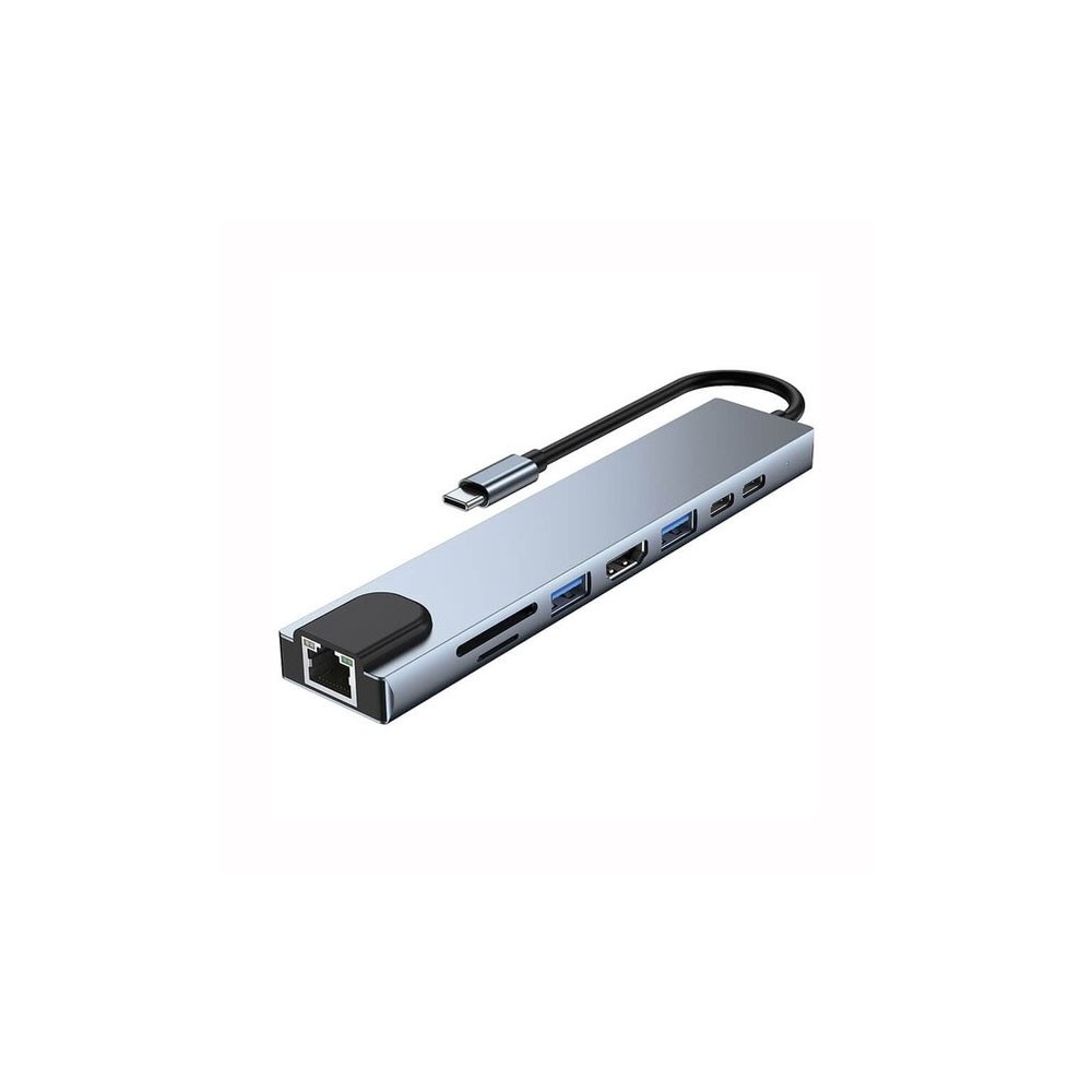 Adapter TIP C na HDMI+2xUSB3.0+TF/SD+2xTIPC+RJ45 - UTAUSB3-5