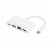 Adapter Tip C(M)  na HDMI +USB3.0+RJ45+tip C, beli - UTAUSB3-8