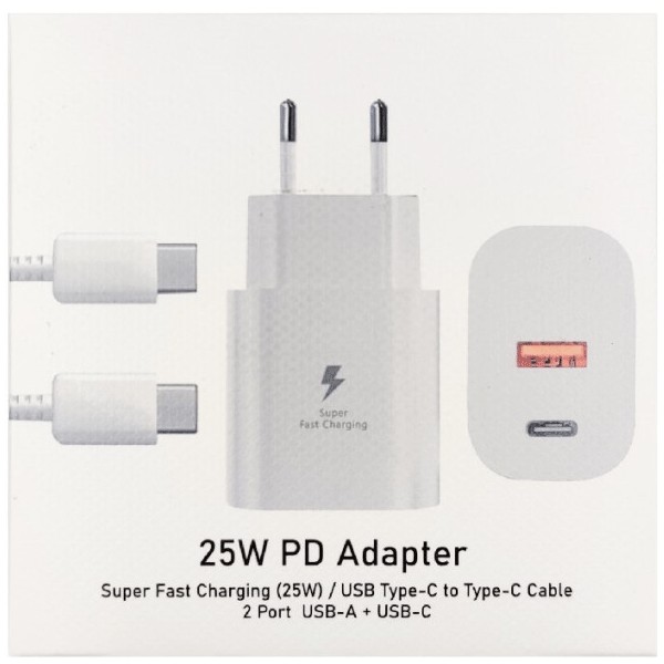 Brzi punjac USB+Type C kon.+ kabl USB-C - UTAUSB-AU13G