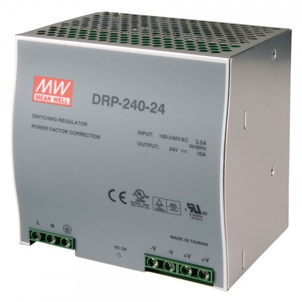 Mean Well DRP-240-24 240W/24V/0-10A - ISPDRP240-24