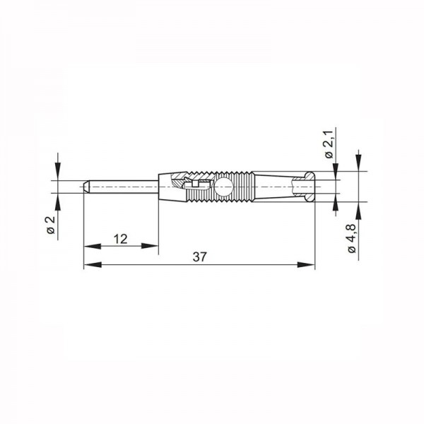 Banana 2mm Hirschmann MST3 crvena - UTB2MCR