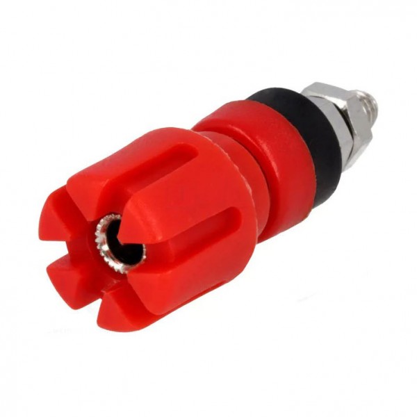 Konektor 4mm banana utičnica 30A 60VDC 48mm Crvena - UTB4Z-TP6CR