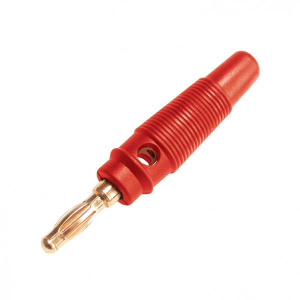 Utikač banana zl.4mm crvena SR - UTB4M4CR
