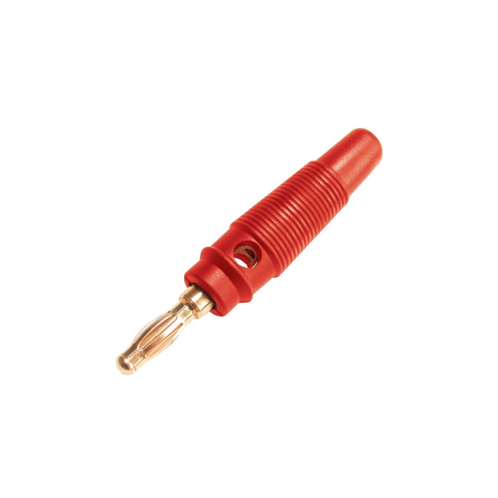 Utikač banana zl.4mm crvena SR - UTB4M4CR