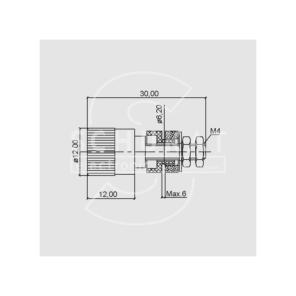 Utičnica ban. 4mm 25A zelena - UTB4Z2ZE