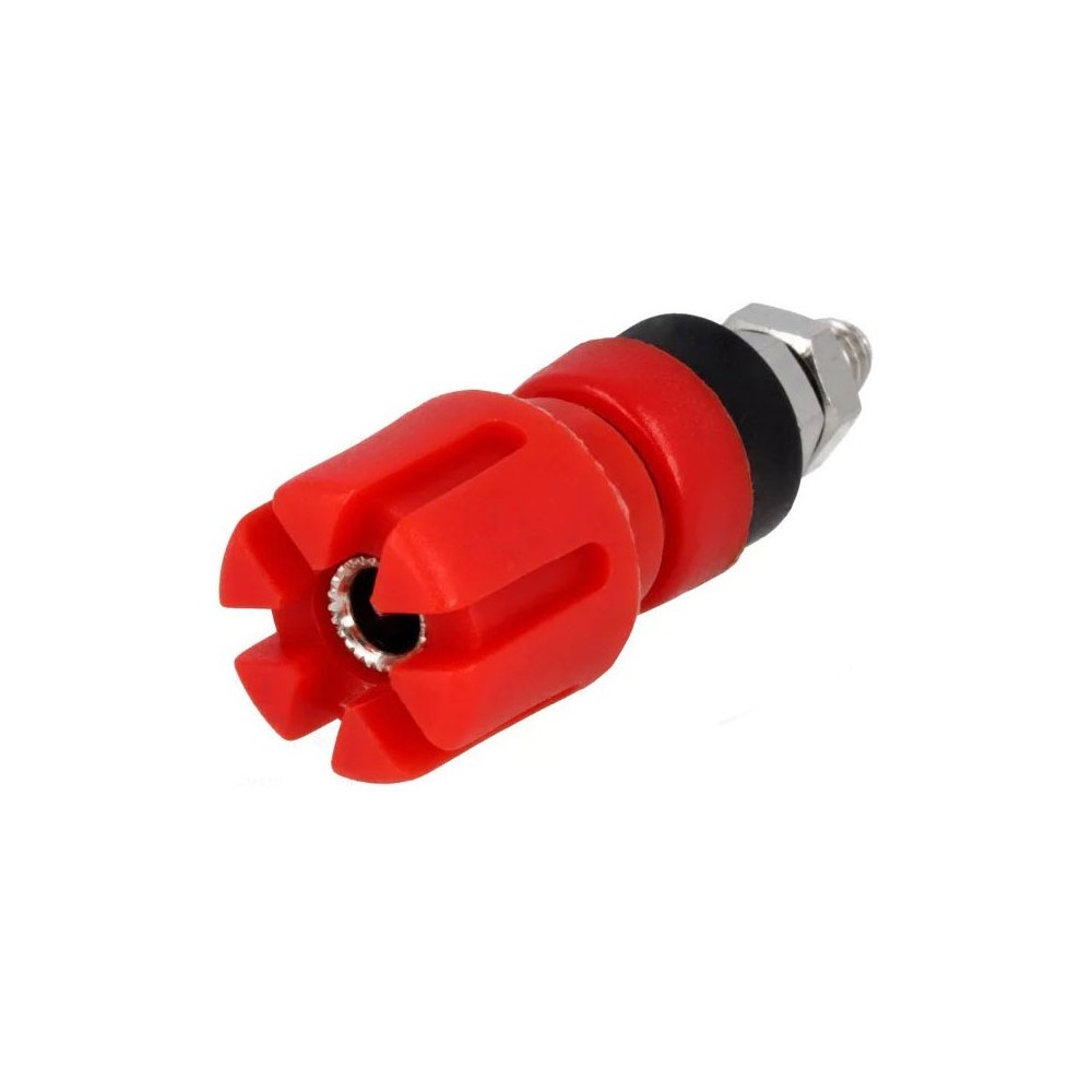 Konektor 4mm banana utičnica 30A 60VDC 48mm Crvena - UTB4Z-TP6CR