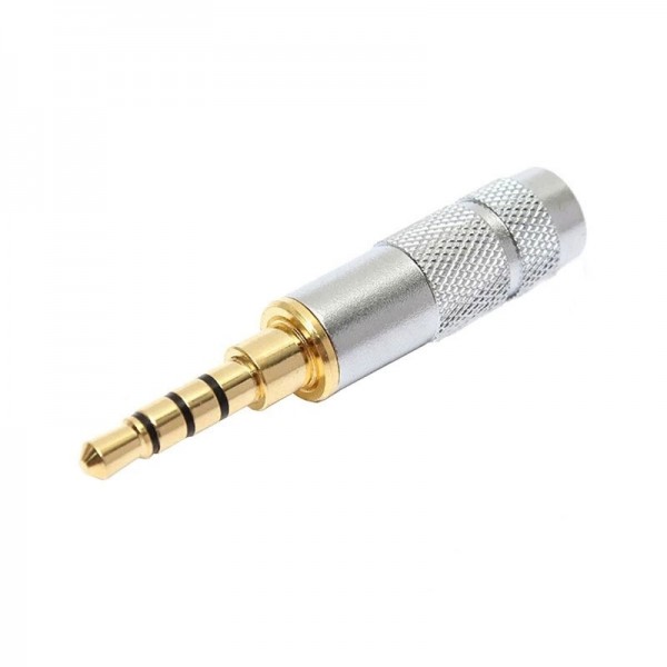 Utikač 3.5mm ST metalni zlatni 4-pol - UTBAN35SZ/4