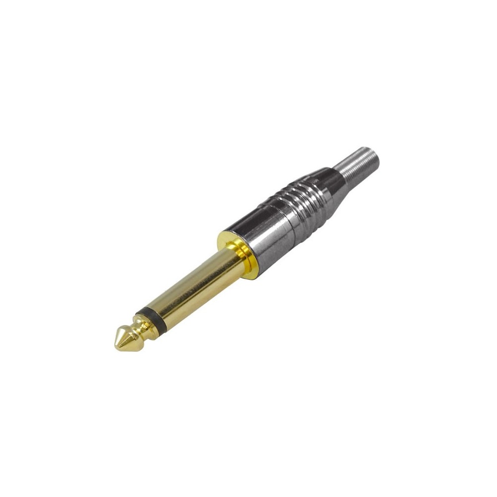 Utikač banana 6,3mm mono gold prof. - UTBAN63MG
