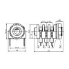 Utičnica 6,3 stereo plast.ugradna-print - UTBAU63S