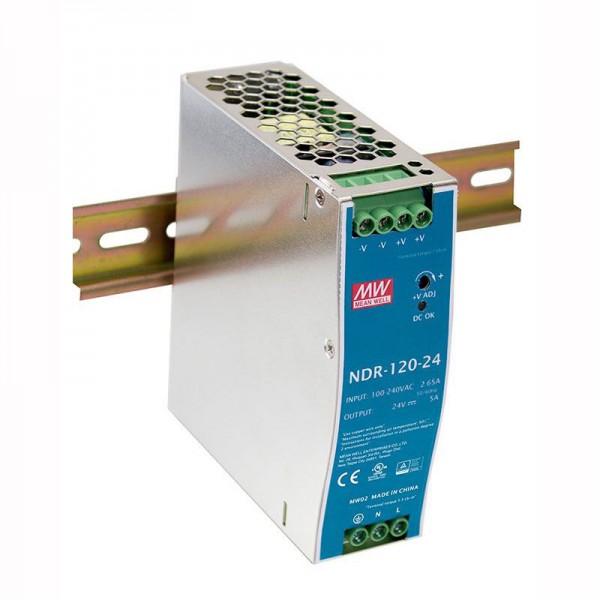 Mean Well NDR-120-24 120W/24V/0-5A - ISPNDR120-24