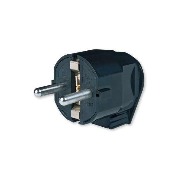Dvoplni utikač sa uzemljenjem 16A/250V Crni Aling L-izvedba - UTMM5AU