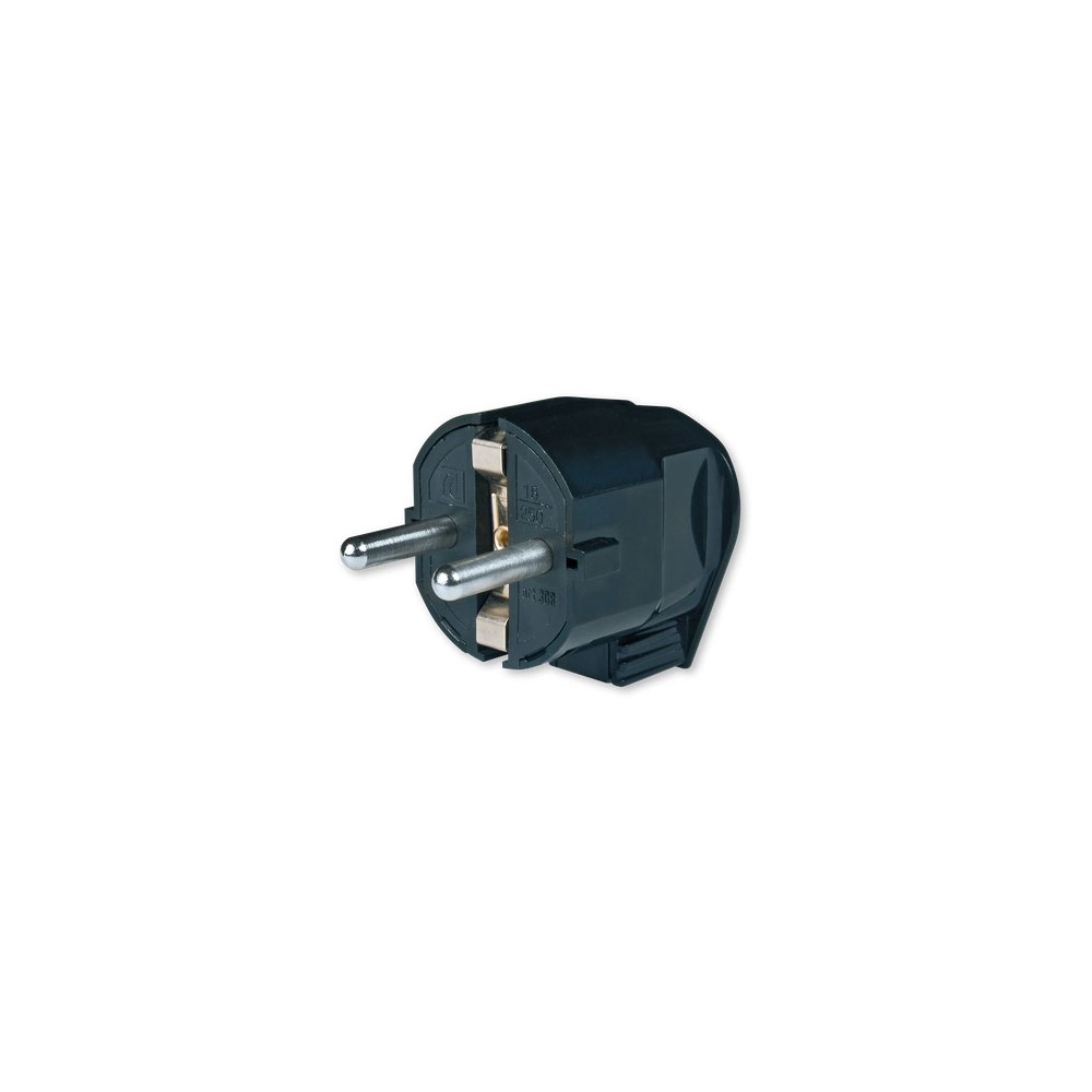Dvoplni utikač sa uzemljenjem 16A/250V Crni Aling L-izvedba - UTMM5AU