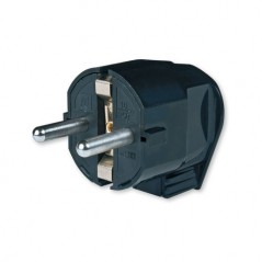 Dvoplni utikač sa uzemljenjem 16A/250V Crni Aling L-izvedba